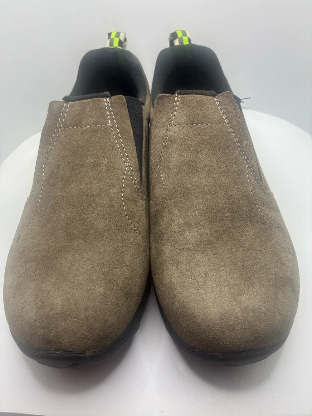 MERRILL BOYS COMFY SHOE/ LEATHER LOAFER/ 3.5/ PULL TAB / PADDED INSOLE 1.5” HEEL